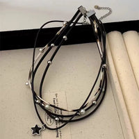 #23 collier multi-couches étoile "hot girl"