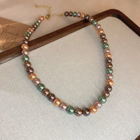 50# Necklace. Coffee color series-8mm