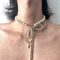 Bow Pearl Necklace Strap