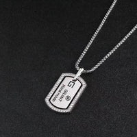 G Letter Card-Titanium Steel Necklace 70cm
