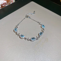 31#Bracelet-Silver-Blue Zircon