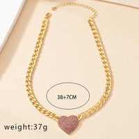 X005-Golden Pink Diamond Heart