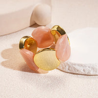 22# Bracelet-Gold/1.3*1.1cm-Pink