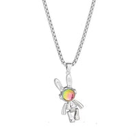 Mechanical Rabbit (Color)-Titanium Steel Necklace 70cm