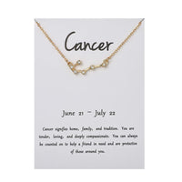 Cancer carte blanche chaîne en or