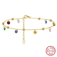 Electric 14K Gold Anklet, Approximate Weight: 2.22G