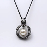 Multi-Circle Ring Black Gun Black White