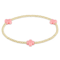 3mm Beads Pink Cross