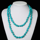 1 piece ethnic style geometric turquoise women's necklace