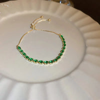 75#Bracelet-green (real gold plating)