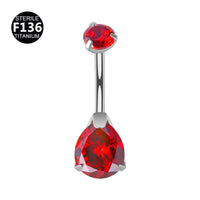 Water Drop Silver Red