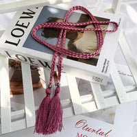 Red Rope Braided Waist Chain K0176A