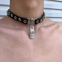 Leopard Head Zipper Necklace
