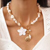 35# Necklace-Gold/1.3*1.1cm-White