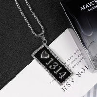 Love You 1314-Titanium Steel Necklace 70cm