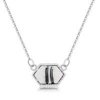 Nz340-silver + White Turquoise