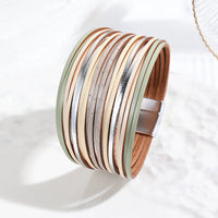 Embossed Silver Green Brown