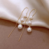 Ear line-Gold/1.3*1.1cm-White Pearl