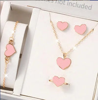 Combinaison cœur rose + bague