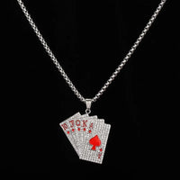 Xl0076 Full Diamond Red Peach Shunzi with Steel Chain