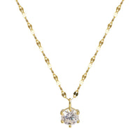 Golden Solitaire Necklace