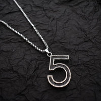 Xl0202 Black Line 5 Words with Steel Chain