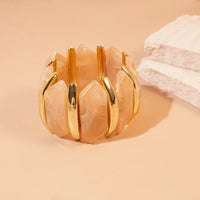 59# Bracelet-Gold/1.3*1.1cm-Light Coffee