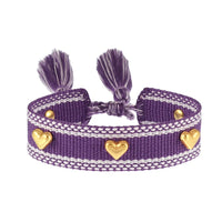 (Three-Dimensional Love) Gold Metallic Tack Bracelet-172A