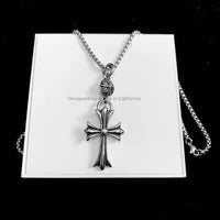 Vintage cross-Titanium Steel Necklace 70cm