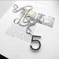 Number 5-Titanium Steel Necklace 70cm