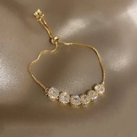 3. Bracelet Zircon Plaqué Or Véritable