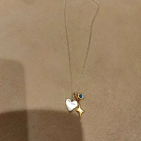 Mangxing Love Blue Diamond Necklace