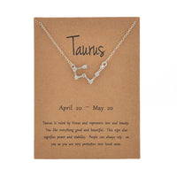 Collier en argent carte Taureau Or