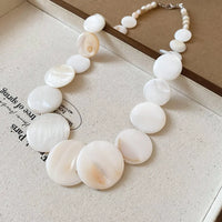 12# Collier-Blanc-Coquillage