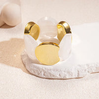17# Bracelet-Gold/1.3*1.1cm-White