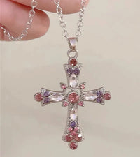 Pink Cross Necklace