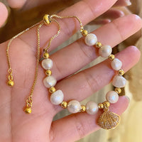 5# Bracelet-Or (Perle d'eau douce)