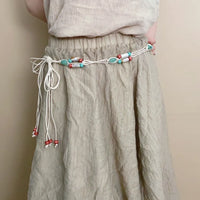 Bamboo Beaded Woven Waist Chain K0163