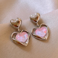 28# Silver Needle-Silver-Pink Heart