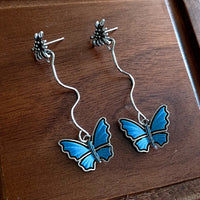 33# Silver Needle-Silver-Blue Butterfly