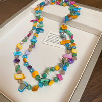 45# Collier-Robe asymétrique colorée
