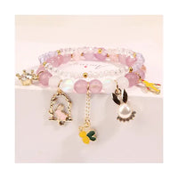 Light Purple Pearl Rabbit Pendant Purple