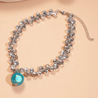 78#Necklace-Silver-Blue
