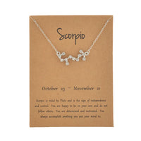 Collier en argent carte Scorpion Or