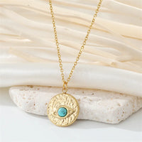 Œil rond turquoise