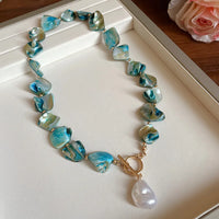 32# Collier-Bleu-Breloques
