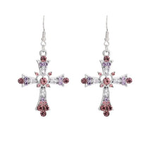 A Pair of Pink Cross Earrings