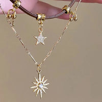 Collier tournesol double couche n°10