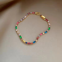 58#Bracelet-Color-Square Zircon
