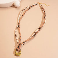 54#Necklace-coffee-gold